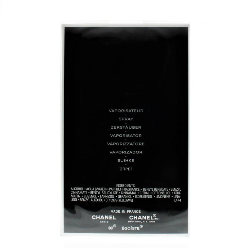 Chanel Egoiste Pour Homme Edt for Men 3.4oz