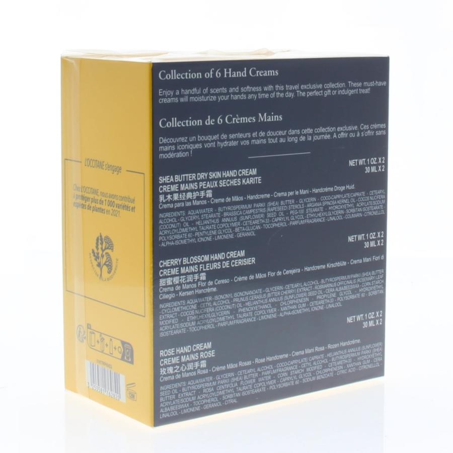 L'Occitane Best Of Provence Collection of 6 Hand Creams (2X Shea butter 30ml/1.01oz 2X Cherry Blossom 30ml/1.01oz 2X Rose 30ml/1.01oz)