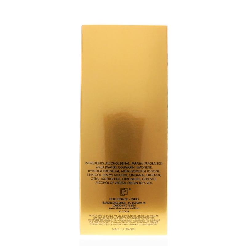 Paco Rabanne 1 Million Edt Spray for Men 100ml/3.4oz