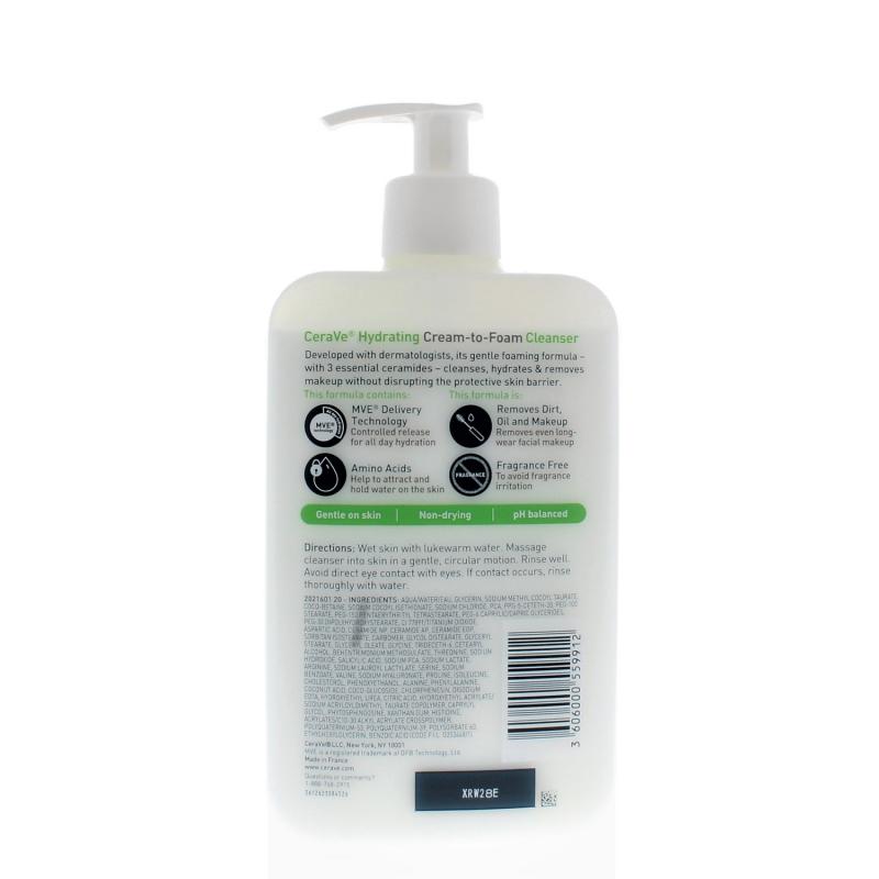 CeraVe Hydrating Cream-to-Foam Cleanser