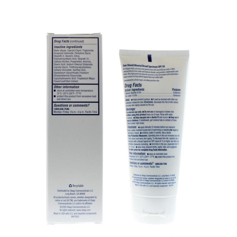 Obagi Sun Shield Mineral Broad Spectrum SPF 50 3oz/85g