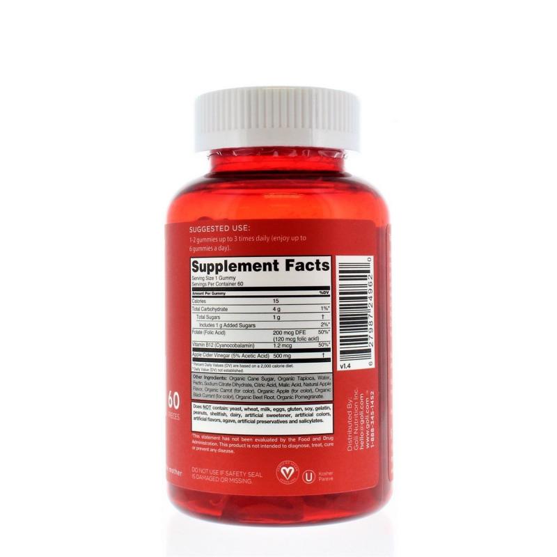 Goli Nutrition Apple Cider Vinager Gummies 60ct