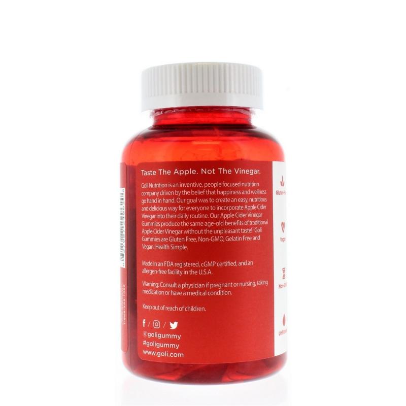 Goli Nutrition Apple Cider Vinager Gummies 60ct