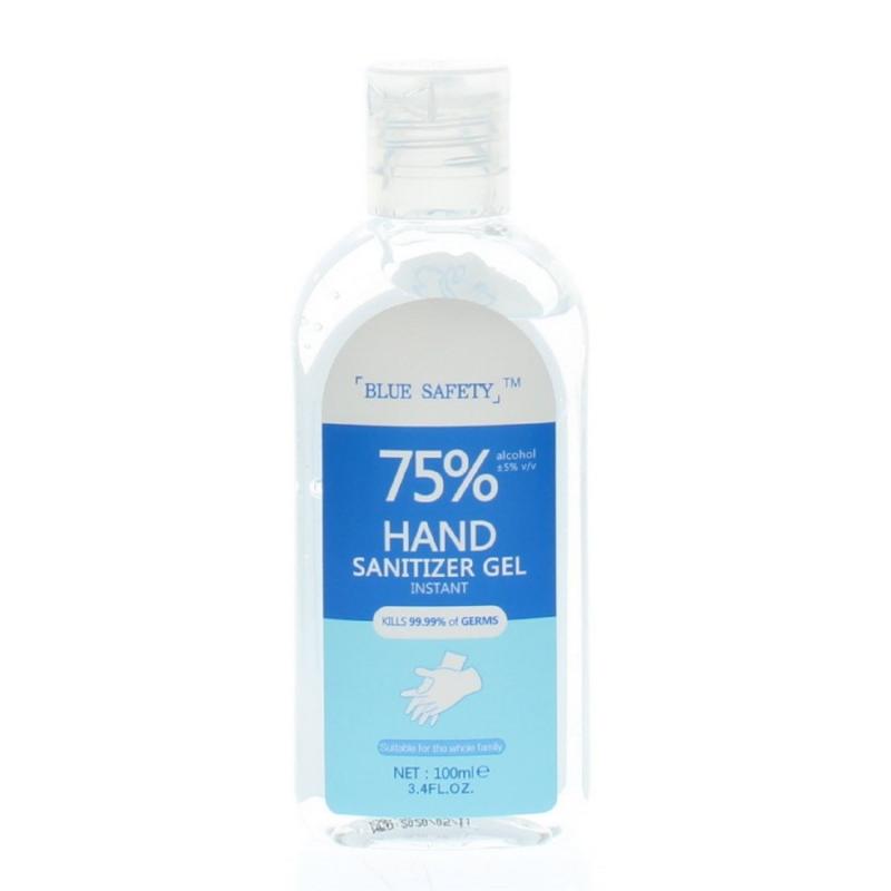 Blue Safety Hand Sanitizer Gel 75% Ethyl Alcohol 3.4oz