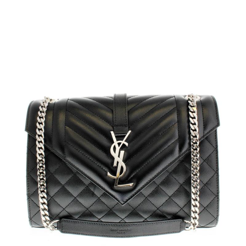 YSL Envelope Medium Chain Bag In Mix Matelasse