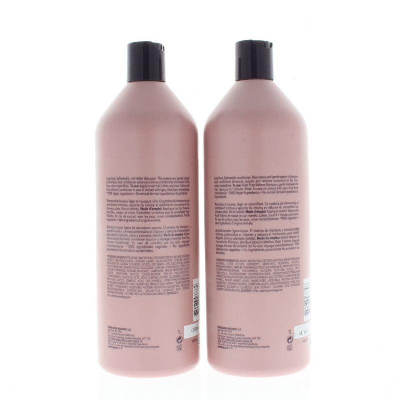 Pureology Pure Volume 1000ml/33.8oz Each Duo Pureology Pure Volume 1000ml/33.8oz Each Duo