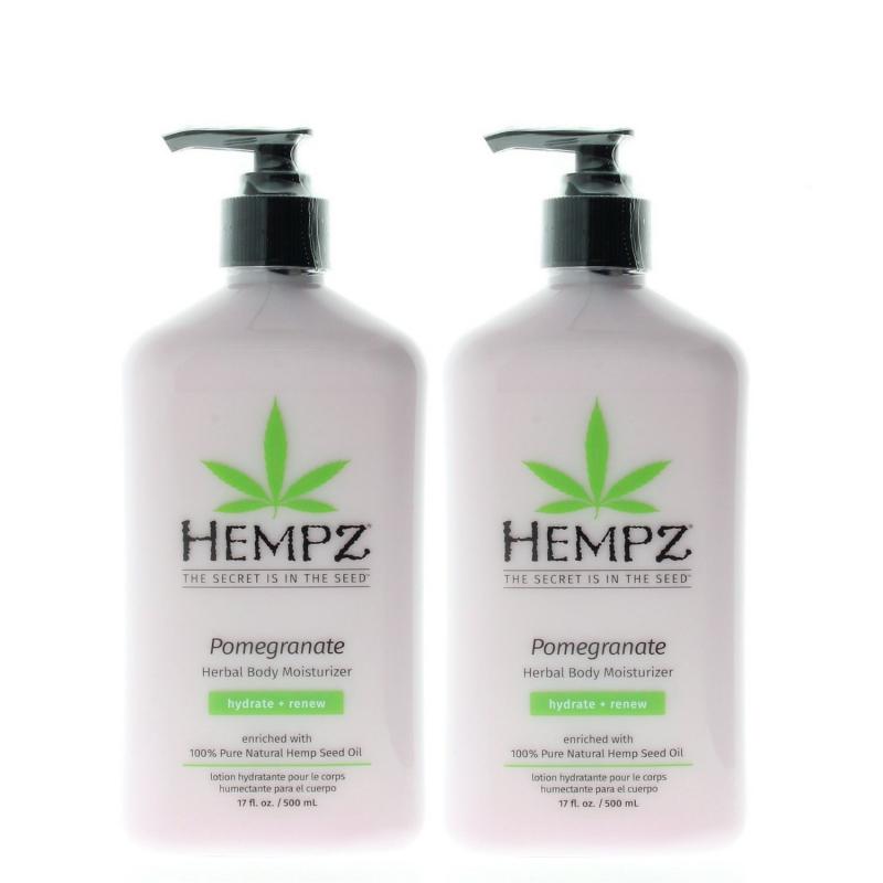 Hempz Pomegranate Herbal Body Moisturizer 17oz (2 Pack)