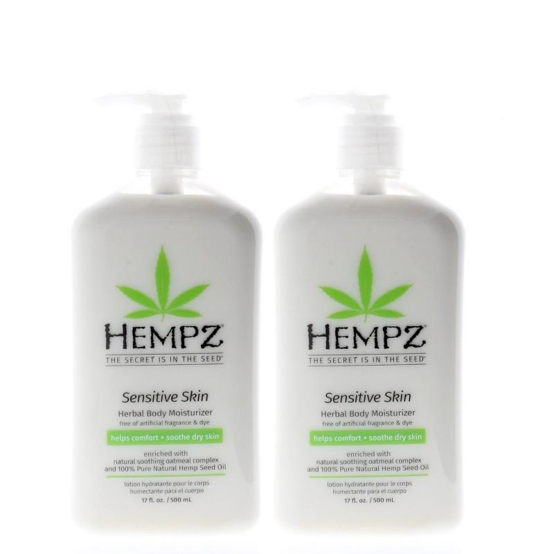 Hempz Sensitive Skin Herbal Body Moisturizer 17oz (2 Pack)