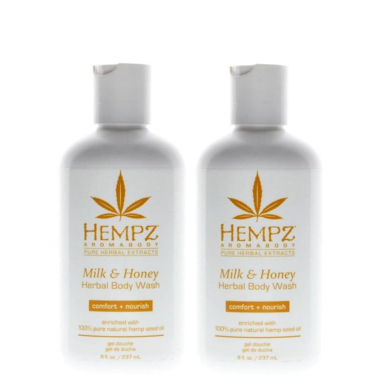 Hempz Aromabody Milk & Honey Herbal Body Wash 8oz (2 Pack)