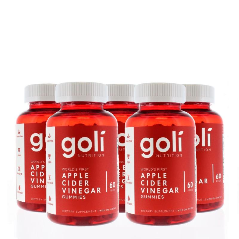 Goli Nutrition Apple Cider Vinager Gummies 60ct (5 Pack)