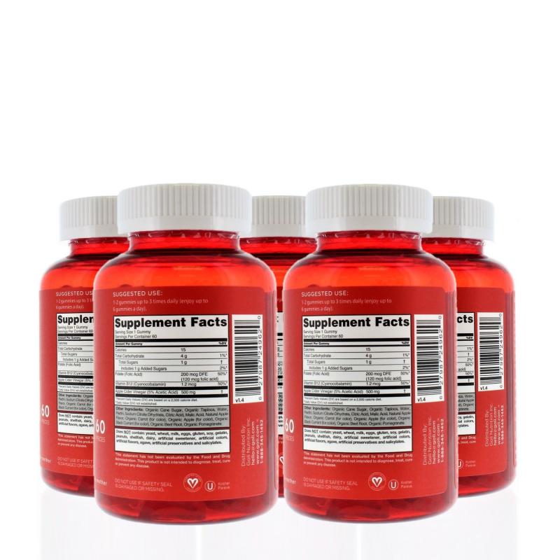 Goli Nutrition Apple Cider Vinager Gummies 60ct (5 Pack)
