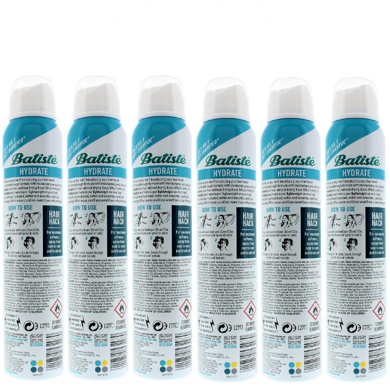 Batiste Hydrate Dry Shampoo 6.73oz (6 Pack)