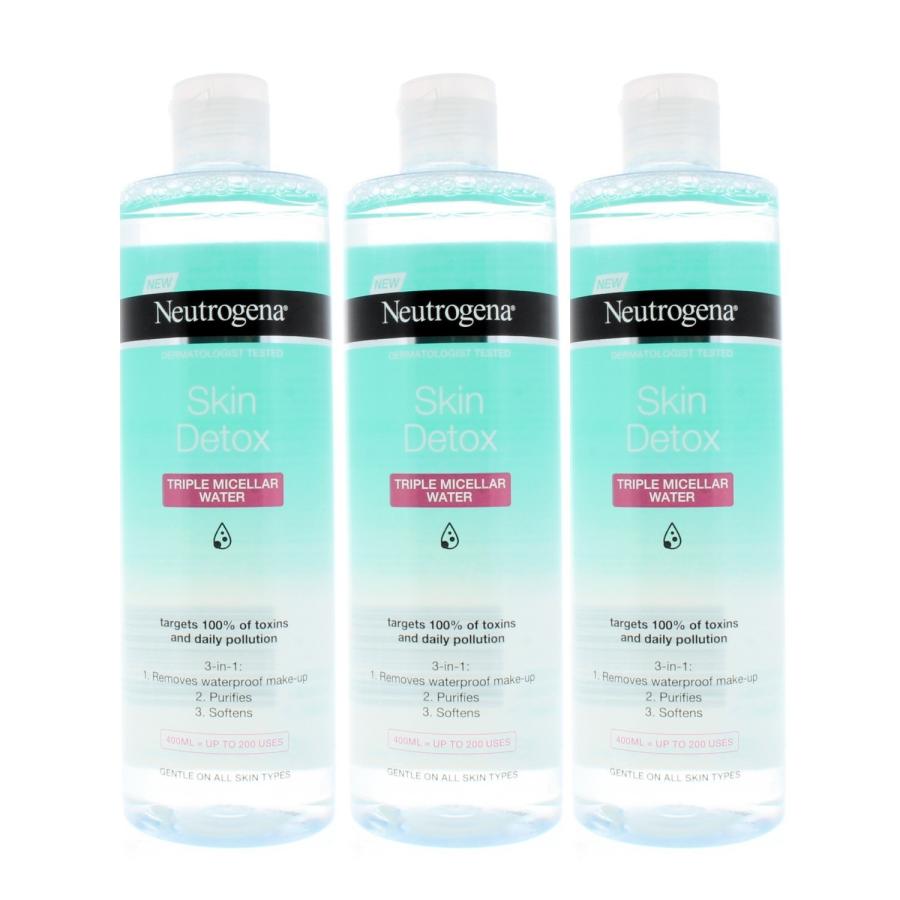 Neutrogena Skin Detox Triple Micellar Water 400ml (3 Pack)