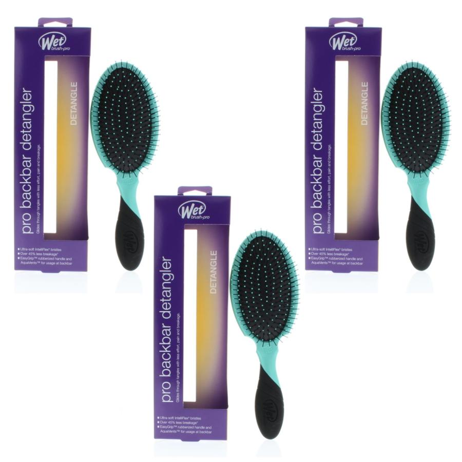 Wet Brush Backbar Detangler Purist Blue Model# BWP830GXBLNW (3 Pack)
