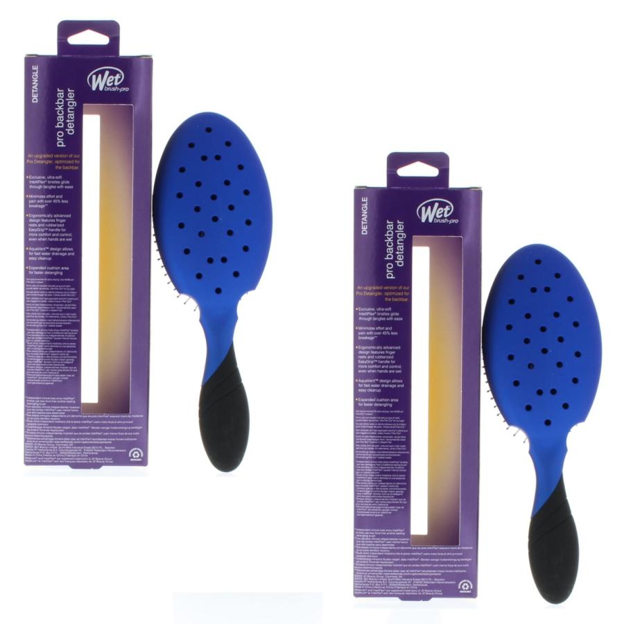 Wet Brush Pro Back Bar Detangler Royal Blue Model# BWP830GXRY (2 Pack)