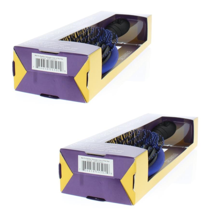 Wet Brush Pro Back Bar Detangler Royal Blue Model# BWP830GXRY (2 Pack)