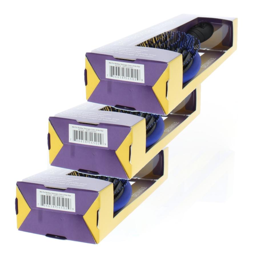 Wet Brush Pro Back Bar Detangler Royal Blue Model# BWP830GXRY (3 Pack)