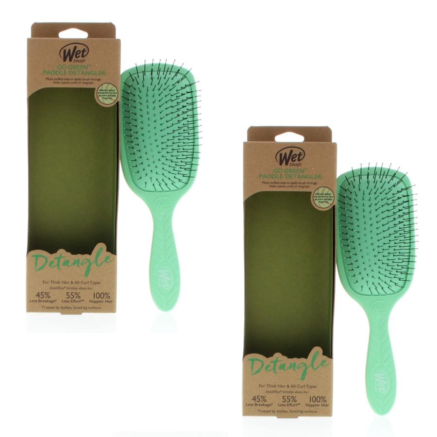 Wet Brush Go Green Paddle Detangler Green (2 Pack) Wet Brush Go Green Paddle Detangler Green (2 Pack)