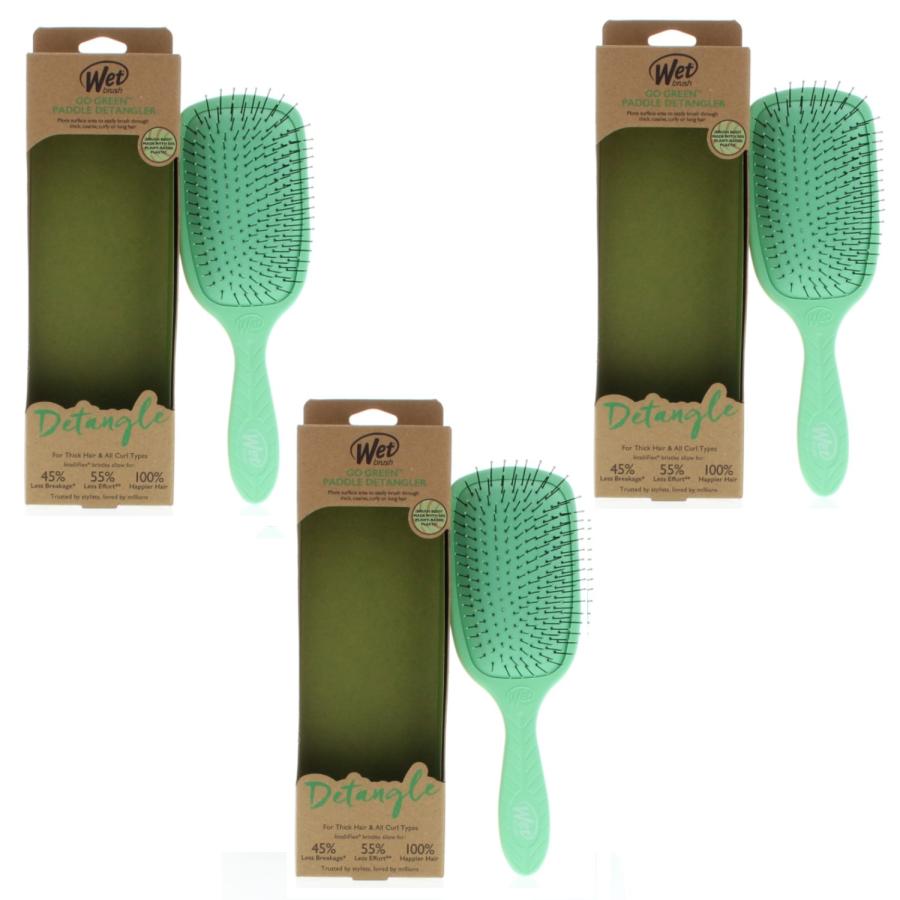 Wet Brush Go Green Paddle Detangler Green (3 Pack) Wet Brush Go Green Paddle Detangler Green (3 Pack)