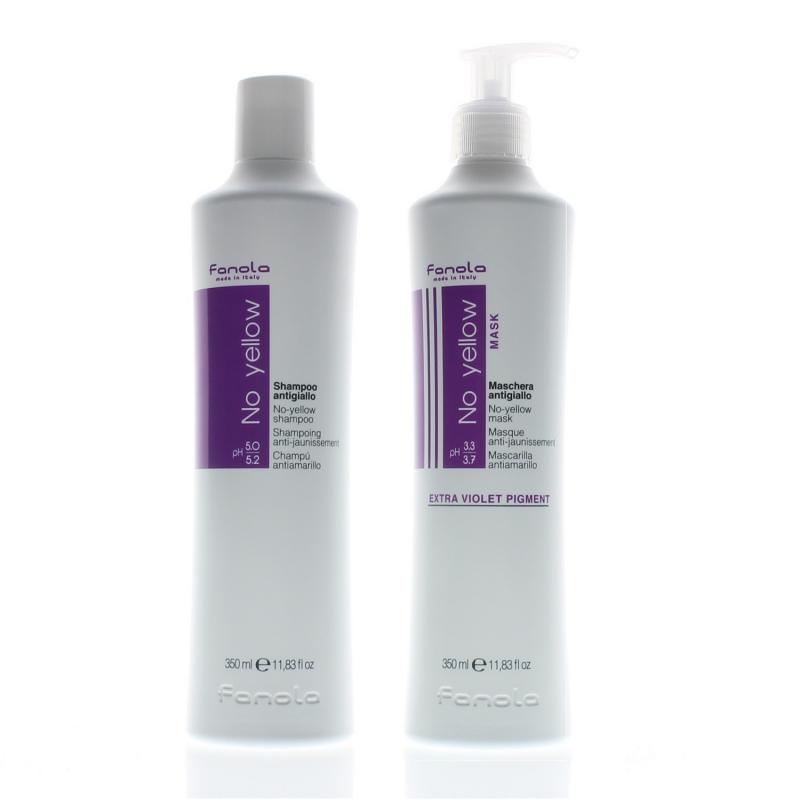 Fanola No-Yellow Shampoo and Mask 350ml/11.83oz Combo
