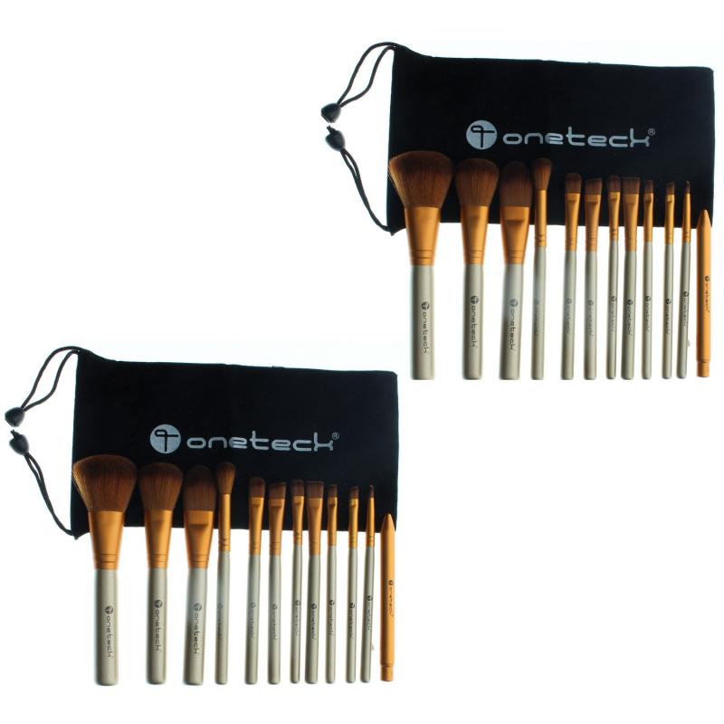 Oneteck Cosmetic Make-Up Brush Set 12pcs (2 Pack)