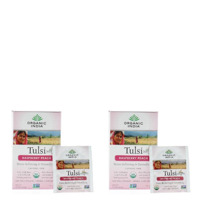 Organic India Tulsi Raspberry Peach 1.21oz/ (36 Infusion Bags) 2-Pack Organic India Tulsi Raspberry Peach 1.21oz/ (36 Infusion Bags) 2-Pack