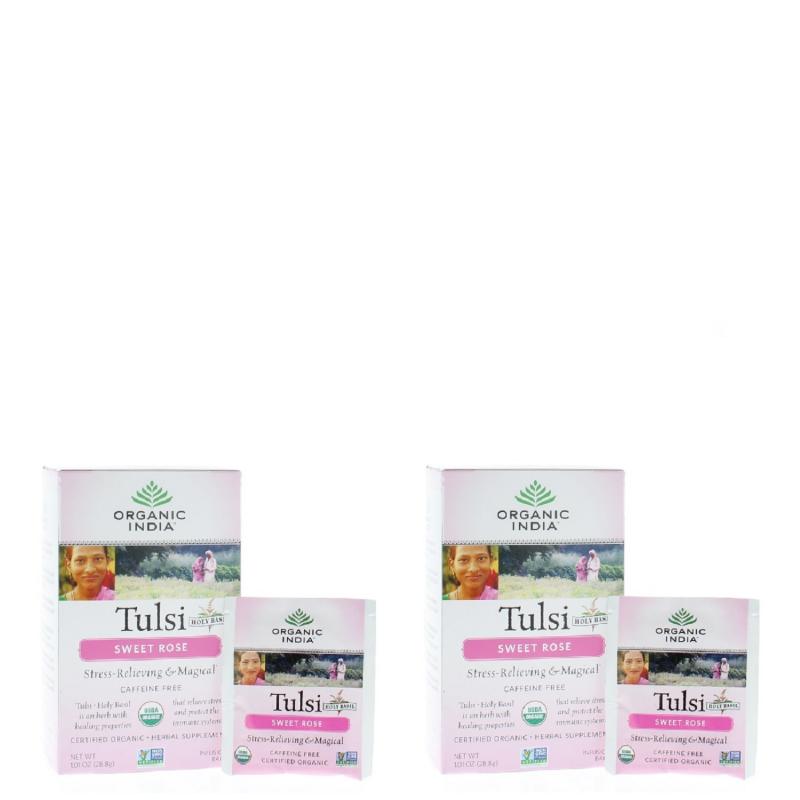 Organic India Tulsi Sweet Rose 1.01oz (36 Infusion Bags) 2-Pack Organic India Tulsi Sweet Rose 1.01oz (36 Infusion Bags) 2-Pack