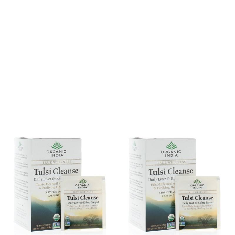 Organic India Tulsi Cleanse Net Wt. 1.02oz/28.8g Each (36 Infusion Bags) 2-Pack Organic India Tulsi Cleanse Net Wt. 1.02oz/28.8g Each (36 Infusion Bags) 2-Pack