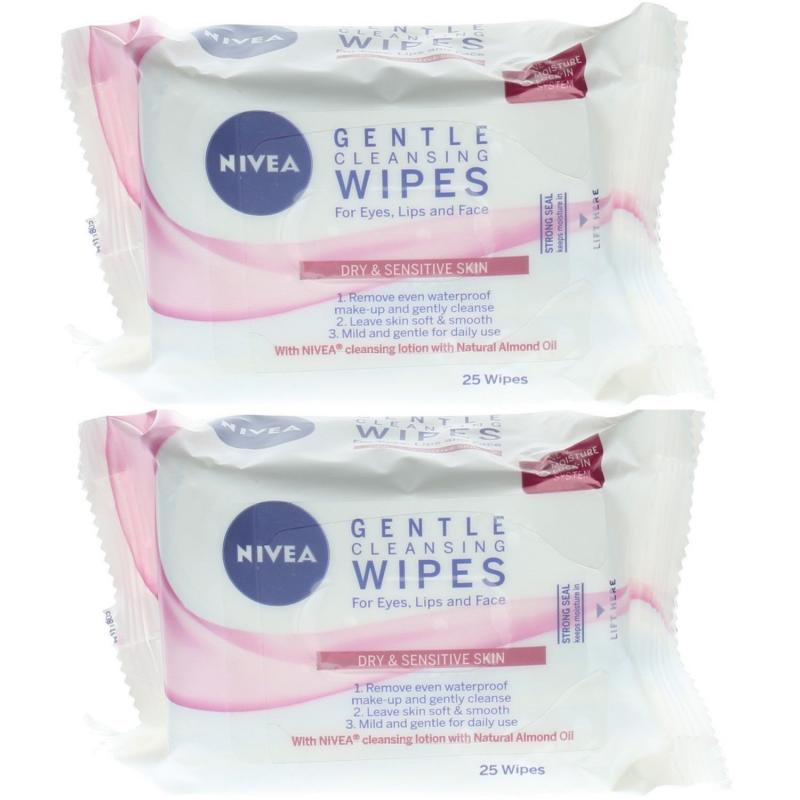 Nivea 3-In-1 Gentle Cleansing Wipes for Sensitive Skin