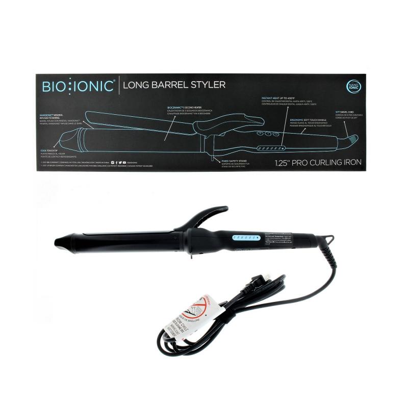 Bio Ionic Long Barrel Styler Pro Curling Iron 1.25 inch