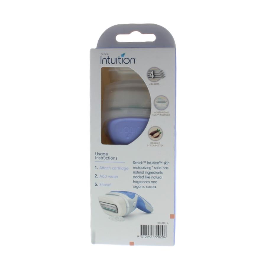Schick Intuition Pure Nourishment Razors for Women 1 Razor & 2 Cartridges with Organic Cocoa Butter