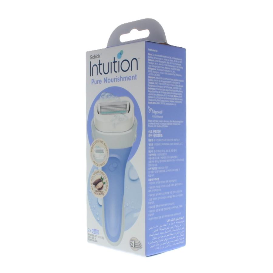 Schick Intuition Pure Nourishment Razors for Women 1 Razor & 2 Cartridges with Organic Cocoa Butter