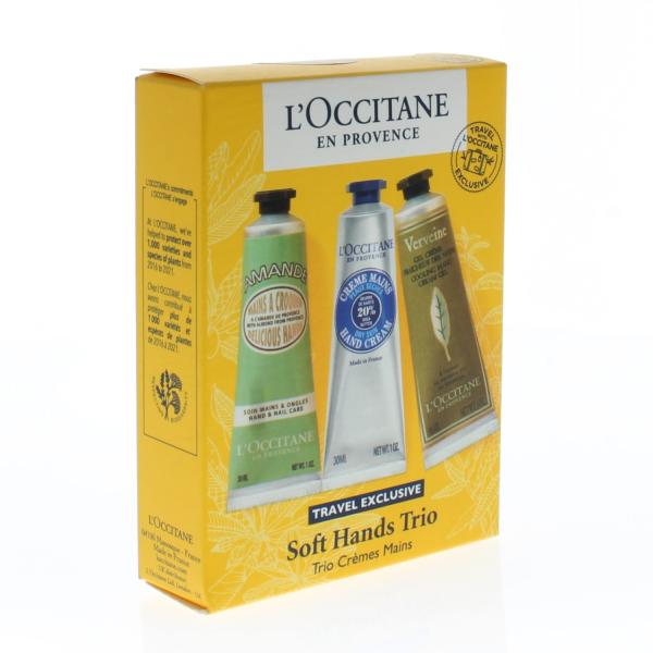 L'Occitane Soft Hands Trio 3 Piece Set (Shea Butter 30ml/1.01oz Almond Delicious 30ml/1.01oz Verveine Cooling 30ml/1.01oz)