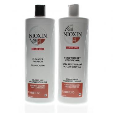Nioxin System 4 Cleanser + Scalp Therapy 33.8oz/Liter Duo