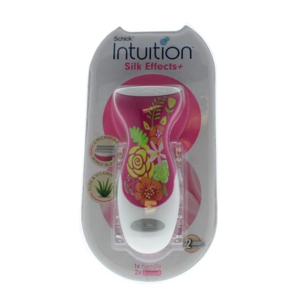 Schick Silk Effects+Plus Razor Handle with 2 Refill Cartridges