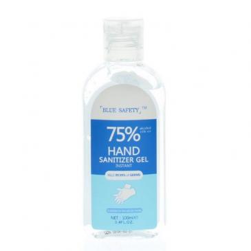 Blue Safety Hand Sanitizer Gel 75% Ethyl Alcohol 3.4oz