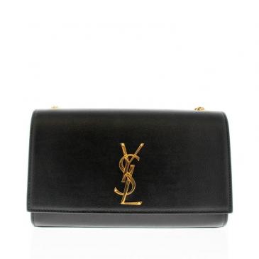 YSL Kate Medium Chain Bag In Grain De Poudre Embossed