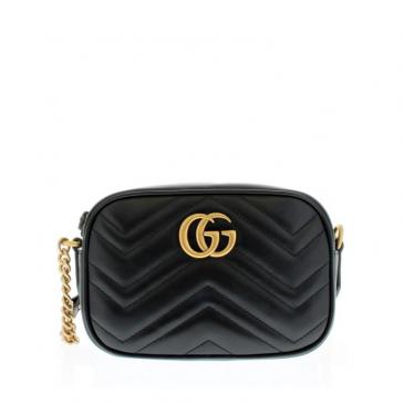 Gucci GG Marmont Matelasse Mini Bag Black Leather