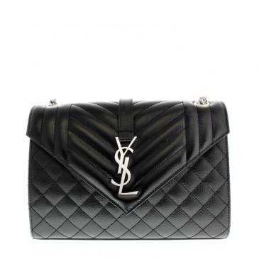 YSL Envelope Medium Chain Bag In Mix Matelasse