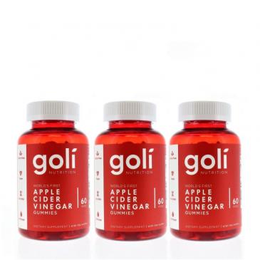 Goli Nutrition Apple Cider Vinager Gummies 60ct (3 Pack)