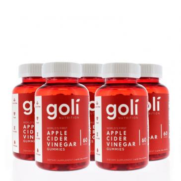 Goli Nutrition Apple Cider Vinager Gummies 60ct (5 Pack)