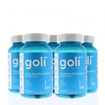 Goli Nutrition Ashwagandha Gummies 60ct (5 Pack)