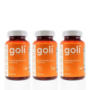 Goli Nutrition Super Fruit Gummies 60ct (3 Pack)