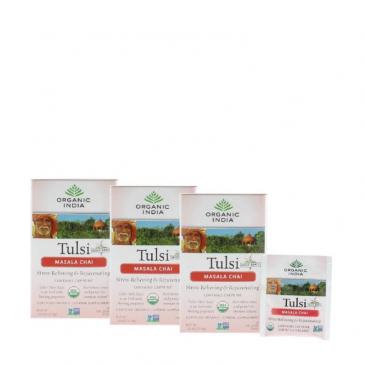 Organic India Tulsi Masala Chai 1.33oz (54 Infusion Bags) 3-Pack