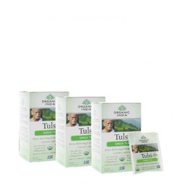Organic India Tulsi Green Tea 1.21oz (54 Infusion Bags) 3-Pack