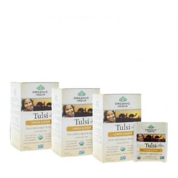 Organic India Tulsi Lemon Ginger 1.27oz (54 Infusion Bags) 3-Pack