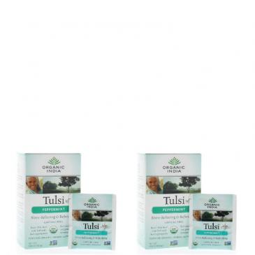 Organic India Tulsi Peppermint 1.08oz (36 Infusion Bags) 2-Pack