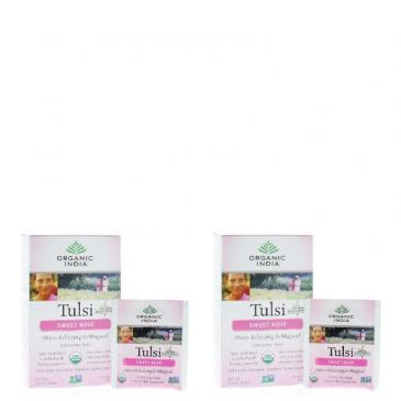 Organic India Tulsi Sweet Rose 1.01oz (36 Infusion Bags) 2-Pack