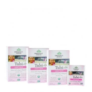 Organic India Tulsi Sweet Rose 1.01oz (54 Infusion Bags) 3-Pack