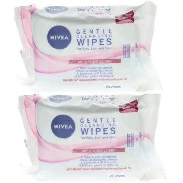 Nivea 3-In-1 Gentle Cleansing Wipes for Sensitive Skin